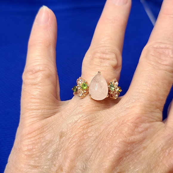 Morganite Pear cut Rose Gold Ring - Picture 8 of 12